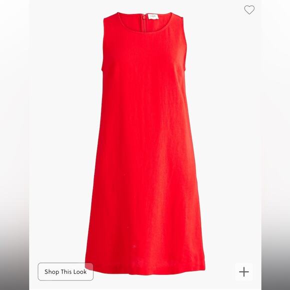 J. Crew Linen-blend shift mini dress 0 - Picture 3 of 5